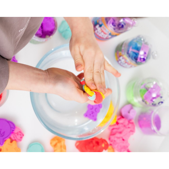 Masa plastyczna Misiolina 2x50g 2 foremki różowy fioletowy 