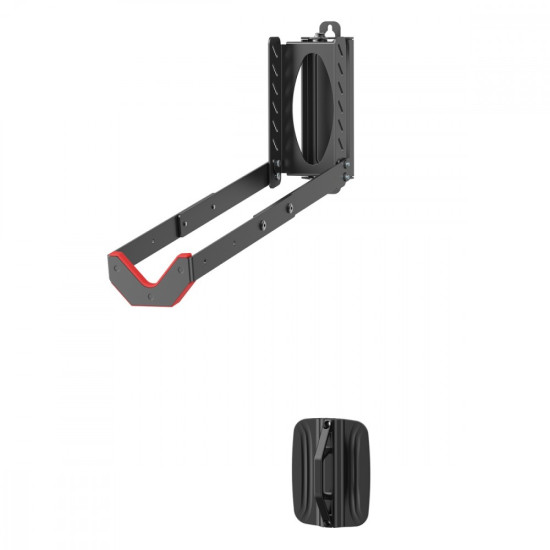 Stojak rowerowy ścienny 35 kg max, MC-498 czarny, stalowy