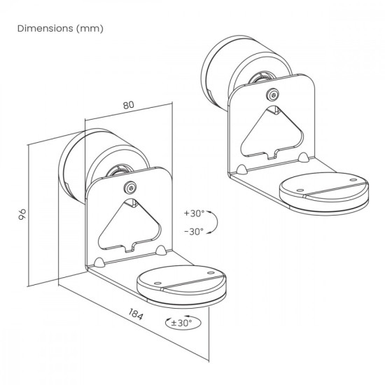 Uchwyt ścienny na głośnik x2 Sonos ERA MC-495 max 5kg