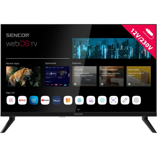 Telewizor 24 cale Smart webOS LG 12/240V SLE 24S830WB Wi-Fi BT