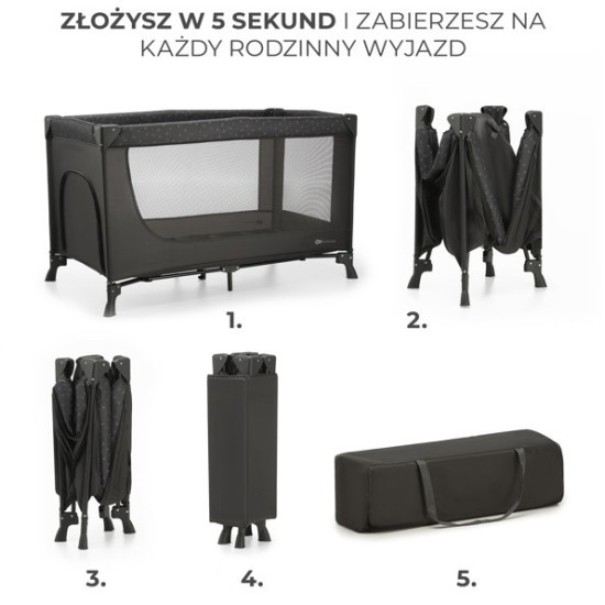 Łóżeczko turystyczne JOY LIGHT GREY