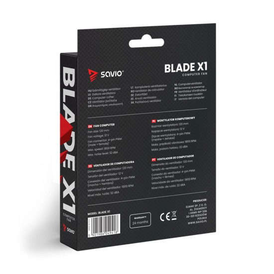 Wentylator BLADE 120mm 4-pin PWM