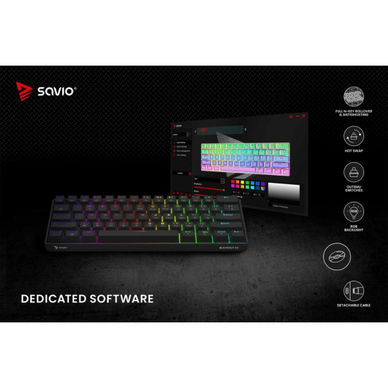 Klawiatura mechaniczna BLACKOUT X2 OUTEMU Brown, Hot Swap