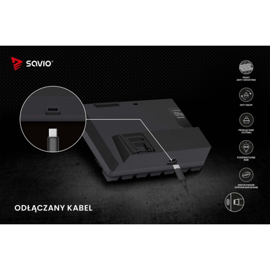 Klawiatura mechaniczna BLACKOUT X2  OUTEMU Red, Hot Swap