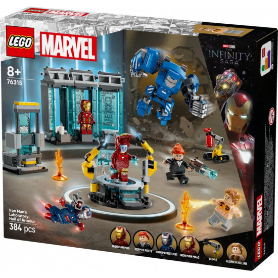 Klocki Super Heroes 76315 Laboratorium Iron Mana: Zbrojownia 