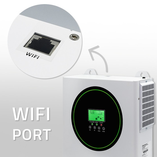 Hybrydowy Inwerter solarny Off-Grid 1500W 100A | 12V | MPPT |    Sinus | Opcja Wi-Fi | Power Factor 1.0 