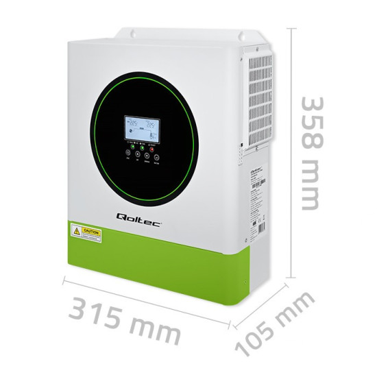 Hybrydowy Inwerter solarny Off-Grid 3500W | 100A | 24V | MPPT |  BMS | opcja Wi-Fi | Sinus | Power Factor 1.0 