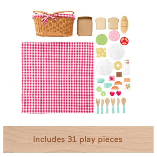 Wooden Koszyk piknikowy