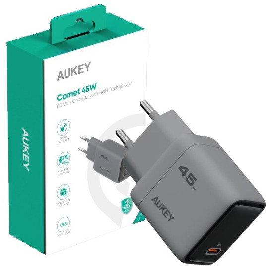 Ładowarka sieciowa PA-C2 1xUSB-C PD 45W 4A QC4+ PD3.0 AFC PPS FCP SCP SSCP