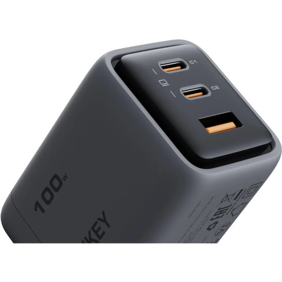 Ładowarka sieciowa PA-C5 3xUSB (2xUSB-C i 1xUSB-A) 100W 5A QC5.0 PD3.0 AFC PPS FCP SCP