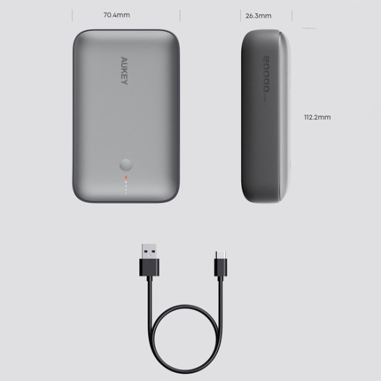 Mini Power Bank PB-Y57| 20000mAh | 22.5W | 2xUSB | PD 3.0 QC 3.0 LED