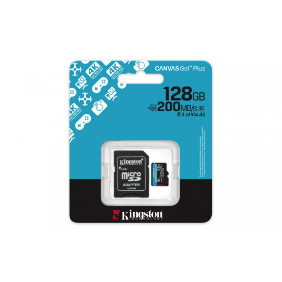 Karta microSD 128GB CanvasGo! Plus 200MB/s A2 U3 V30 + adapter
