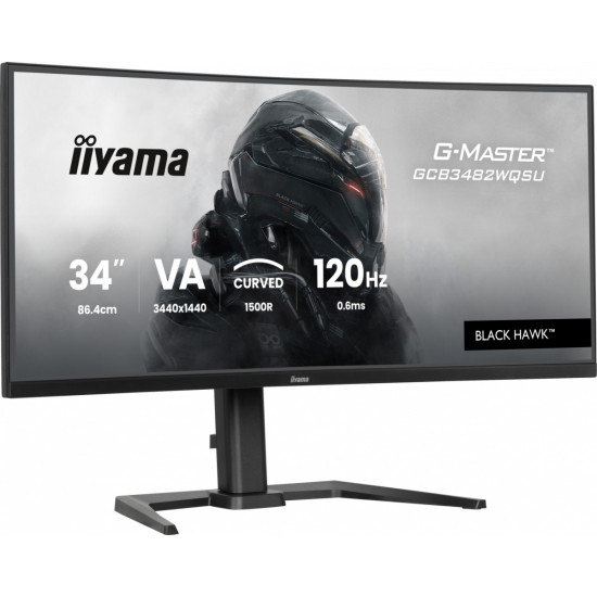 Monitor 34 cale G-Master GCB3482WQSU-B1,VA,UWQHD,120HZ,1500R, 21:9, 500cd,2x5W