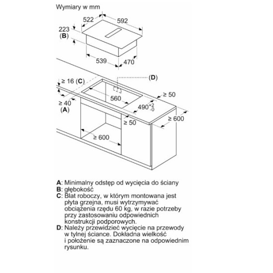 Płyta indukcyjna z wbudowanym wyciągiem PVS611B16E
