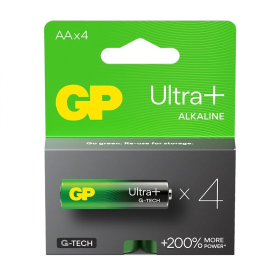 Baterie alkaliczne LR6/AA GP ULTRA+ 4szt. G-TECH Baterie alkaliczne LR6/AA GP ULTRA+ 4szt. G-TECH