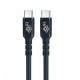 Kabel USB C - USB C 60W żelowy 1m czarny