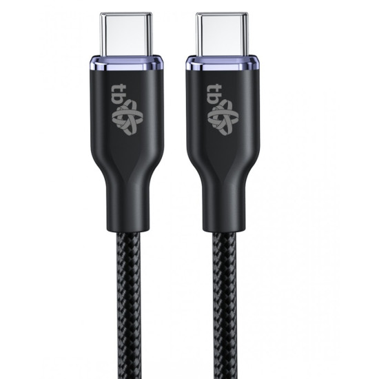Kabel USB C - USB C 60W Glamour 1.5m czarny