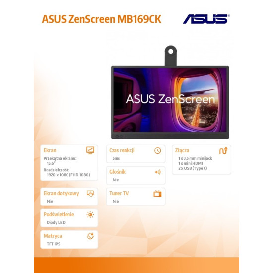 Monitor MB169CK 15.6 IPS USB-C FHD mHDMI 