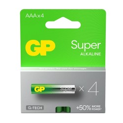 Baterie alkaliczne LR03/AAA GP SUPER 4szt. (G-TECH) 