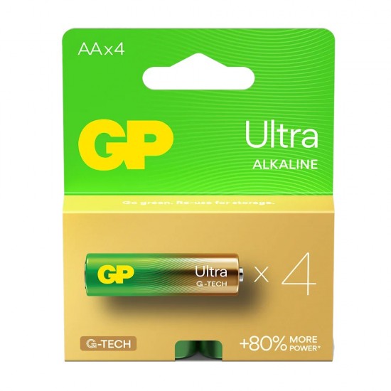 Baterie alkaliczne LR6/AA GP ULTRA 4szt. (G-TECH) Baterie alkaliczne LR6/AA GP ULTRA 4szt. (G-TECH)