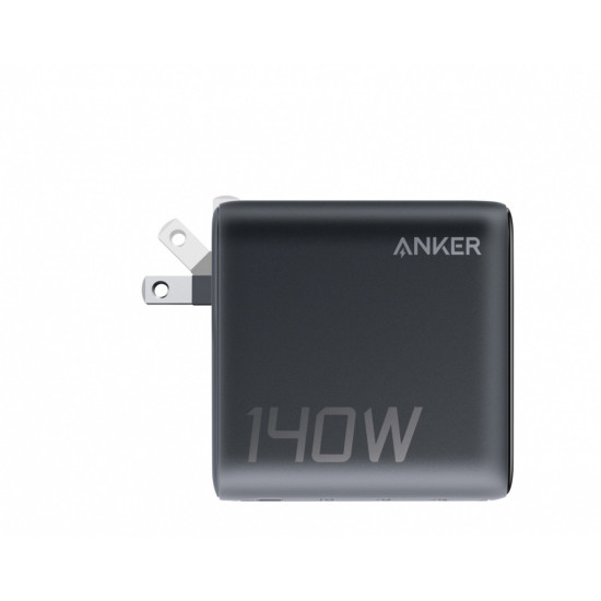 Ładowarka sieciowa 140W PD3.1 kabel USB-C LED Czarna 