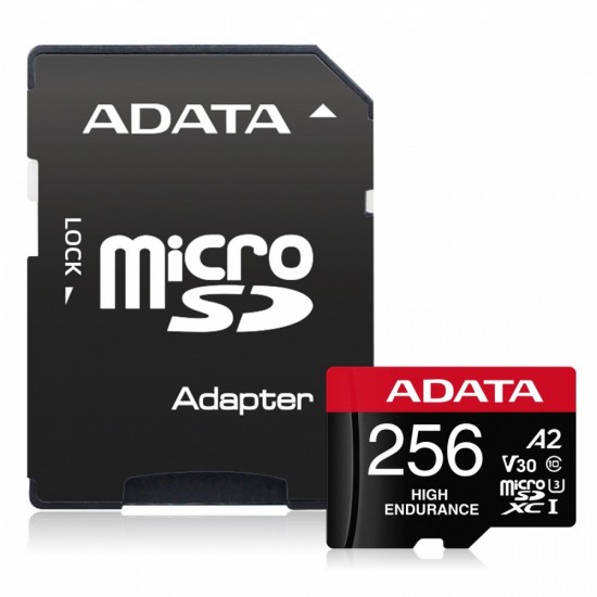 Karta microSD High Endurance 256GB UHS1 U3 V30 A2 100/85MB/s + Adapter 