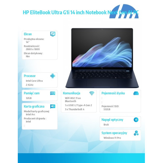 Notebook EliteBook Ultra G1i U5 228V/512GB/32GB/W11P/14.0   B9ZW8ET