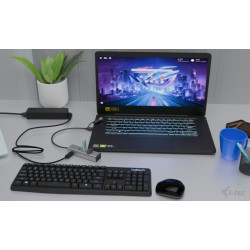 Uniwersalny metalowy ładujący HUB 2xUSB-C/2xUSB-A PD 85W 