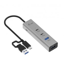 Uniwersalny metalowy ładujący HUB 2xUSB-C/2xUSB-A PD 85W 