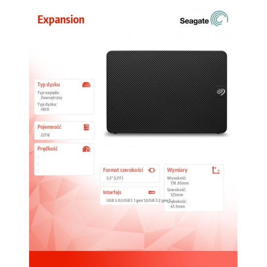 Dysk twardy Expansion 22TB 3.5 cala STKP22000400