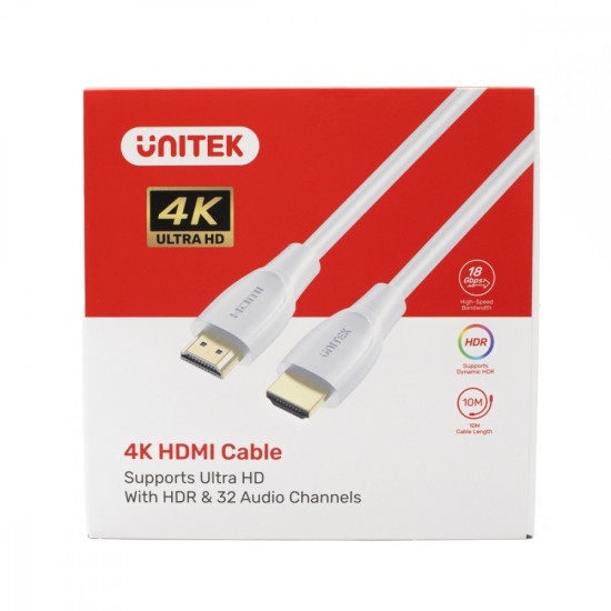 Kabel HDMI 2.0 4K 60Hz; 1m; biały; C11090AWH03-1M 