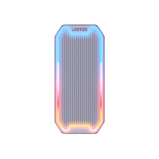 Obudowa dysku SSD M.2 NVMe/SATA 10Gbps, RGB; S1210B