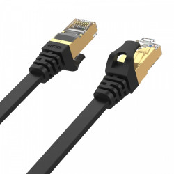 Patchcord CAT.7 SSTP 10M (8P8C) RJ45; płaski; C1897BK-10M 