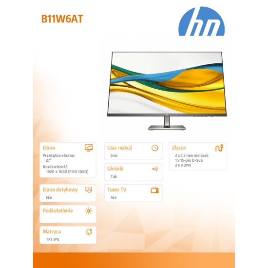Monitor S5 527da 27 FHD MNTR B11W6AT#ABB 
