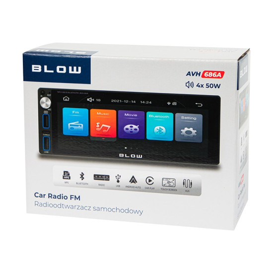 Radio samochodowe AVH-686A 1DIN 7 cali RDS MP3/USB/micro SD/BLUETOOTH