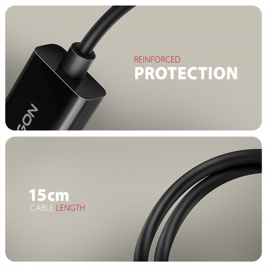 RVD-HI20N Adapter aktywny DisplayPort -> HDMI 1.4, 4K/60Hz, kabel 15cm