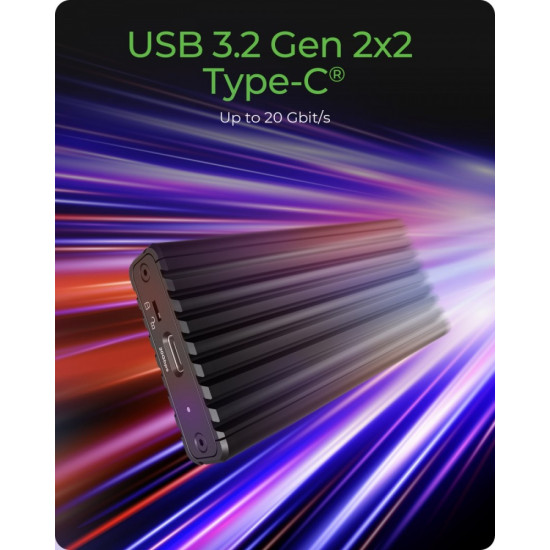Obudowa IB-1917M-C32 NVMe USB 3.2 Gen 2x2,  20 Gbit/s 