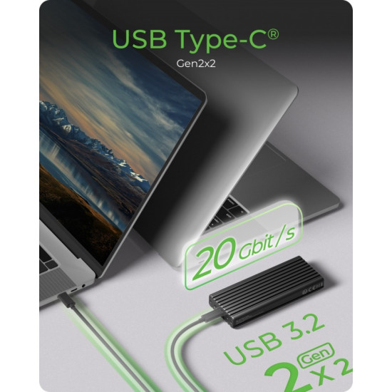 Obudowa IB-1917M-C32 NVMe USB 3.2 Gen 2x2,  20 Gbit/s 