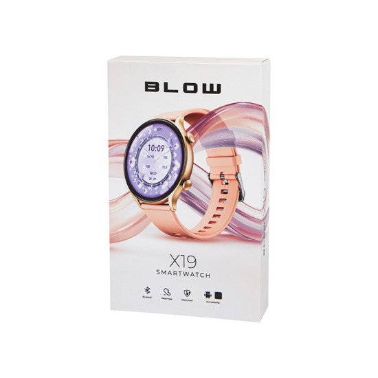 Smartwatch X19 Bluetooth różowy