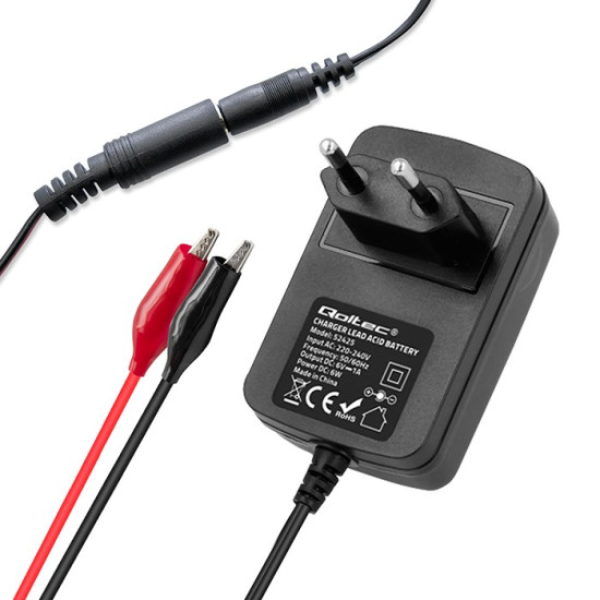 Automatyczna ładowarka do akumulatora AGM GEL STD 6V | 1A |      Prostownik z sygnalizatorem LED 