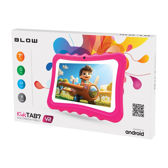 Tablet KidsTAB7 V2 4/32GB różowe etui kamera 2MP