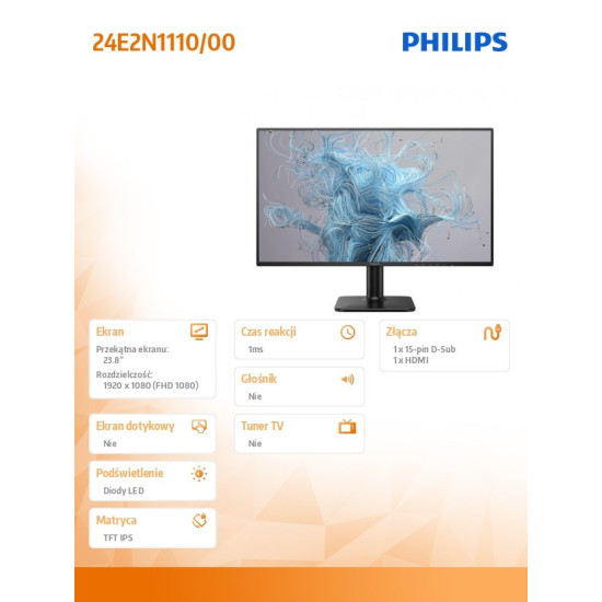 Monitor 24E2N1110 23.8 cala IPS 120Hz HDMI VGA 