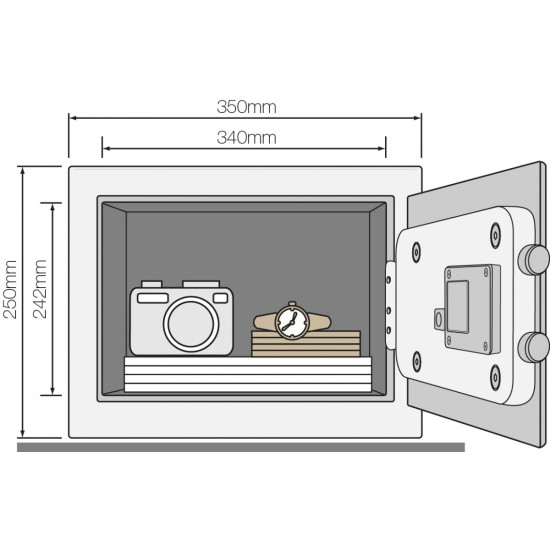 Sejf podstawowy YEC domowy z alarmem 