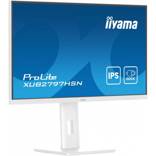 Monitor 27 cali XUB2797HSN-W2 IPS,FHD,USB-C Dock,HAS,300cd,1ms,sRGB99%,100Hz,HDMI,DP-out,USBx4,RJ45,2x2W/5y/ 