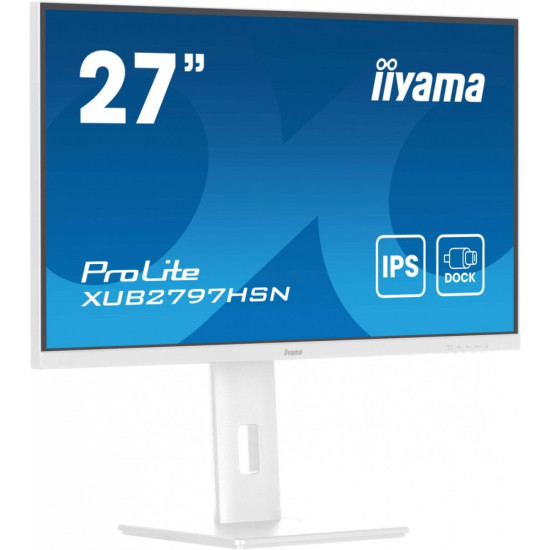 Monitor 27 cali XUB2797HSN-W2 IPS,FHD,USB-C Dock,HAS,300cd,1ms,sRGB99%,100Hz,HDMI,DP-out,USBx4,RJ45,2x2W/5y/ 