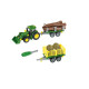 Traktor John Deere do skręcania z 2 przyczepami