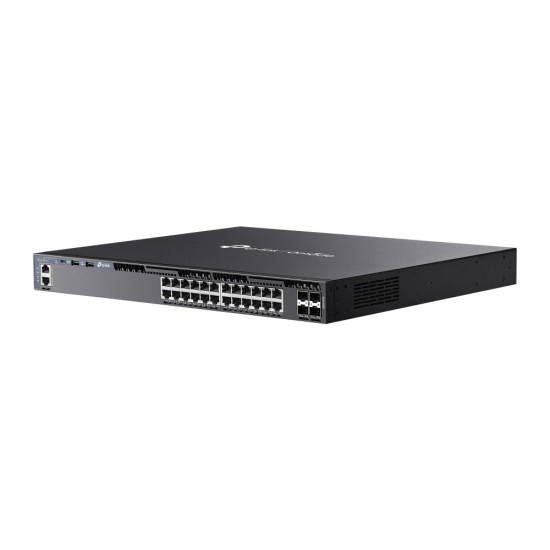 Przełącznik zarządzalny SG6428X Omada 24-Port Gigabit Stackable L3 Managed      Switch with 4 10GE SFP+ Slots 