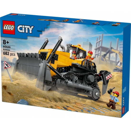 Klocki City 60466 Żółty buldożer z ładowarką