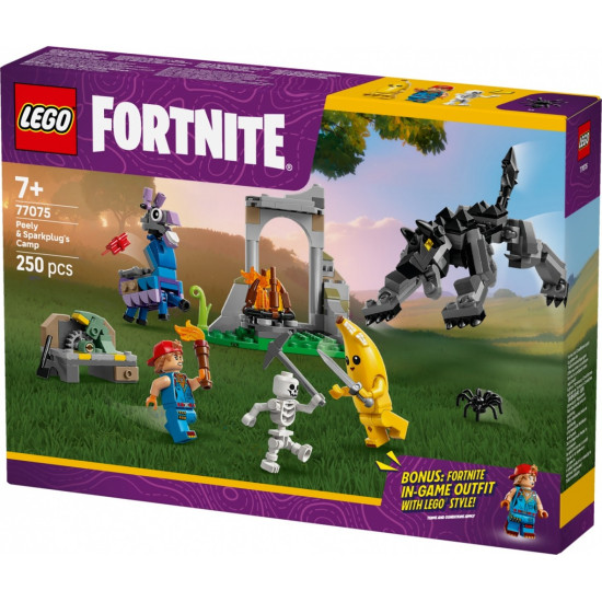 Klocki Fortnite 77075 Skórek i Iskra oraz obóz 