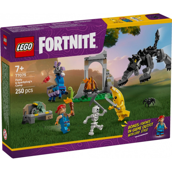 Klocki Fortnite 77075 Skórek i Iskra oraz obóz 